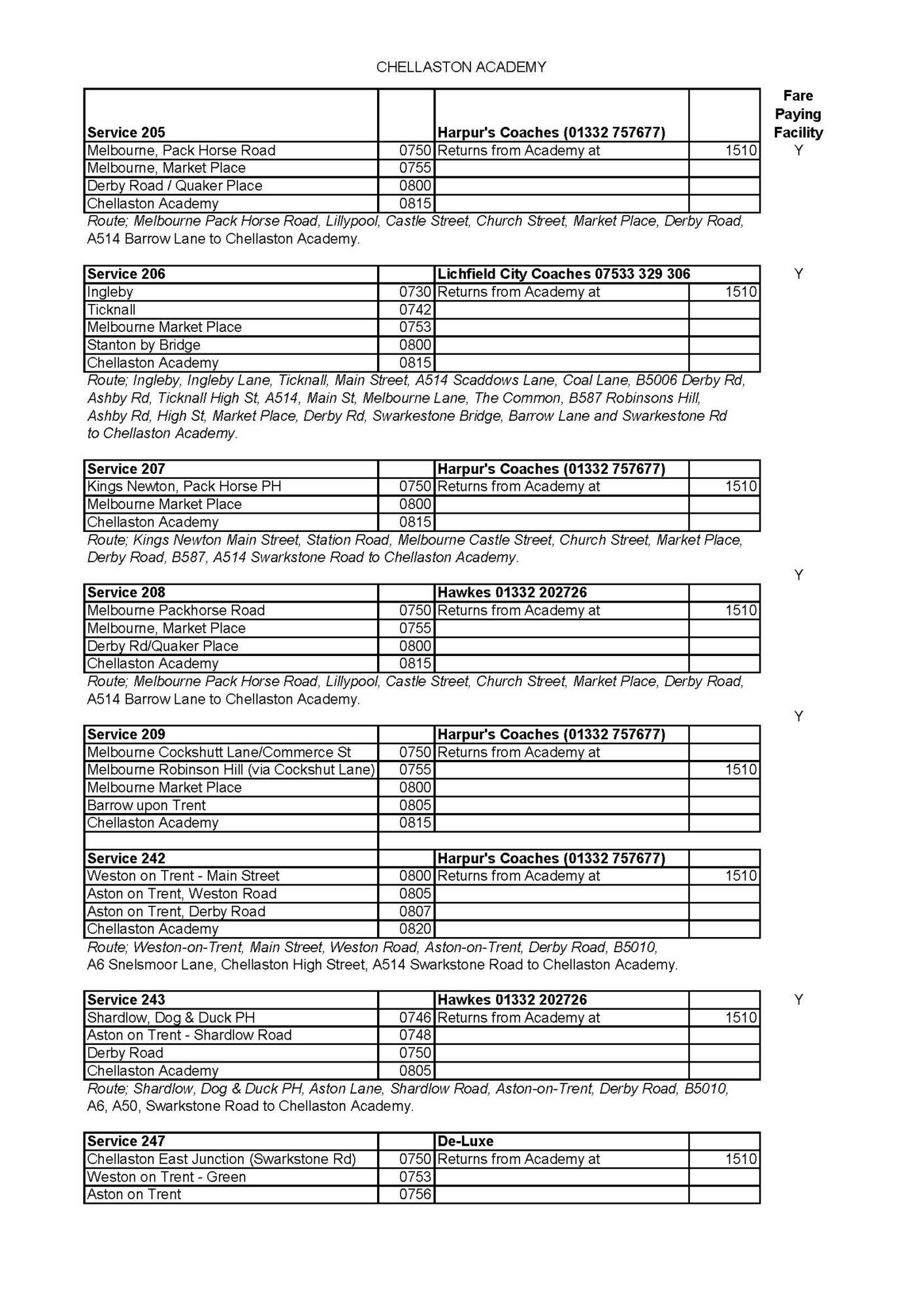 Bus Timetable